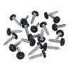 Numberplate Screw Plastic Enclosed Head 4.8 x 24mm Black Pack of 50