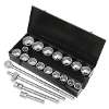 Socket Set 21pc 1"Sq Drive 6pt WallDrive&#174; Metric