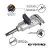 Air Impact Wrench 1"Sq Drive Straight Long Anvil