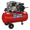 Air Compressor 100L Belt Drive 3hp with Cast Cylinders & Wheels