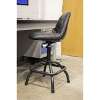 Workshop Stool Pneumatic with Adjustable Height Swivel Seat & Back Rest