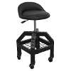 Creeper Stool Pneumatic with Adjustable Height Swivel Seat & Back Rest