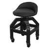 Creeper Stool Pneumatic with Adjustable Height Swivel Seat & Back Rest