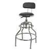 Workshop Stool Pneumatic with Adjustable Height Swivel Seat & Back Rest