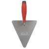 Stainless Steel Triangular Brick Trowel - Rubber Handle 180mm