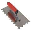 Stainless Steel 270mm Semicircle Tooth Trowel - Rubber Handle - Aluminium Foot