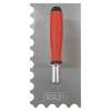 Stainless Steel 270mm Semicircle Tooth Trowel - Rubber Handle - Aluminium Foot