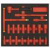 Insulated Socket Set with Tool Tray 20pc 3/8"Sq Drive 6pt WallDrive&#174; VDE Approved