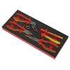 Insulated Pliers Set 4pc with Tool Tray - VDE Approved