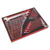 Tool Chest Combination 14 Drawer with Ball-Bearing Slides - Red & 446pc Tool Kit