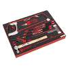 Tool Chest Combination 14 Drawer with Ball-Bearing Slides - Red & 446pc Tool Kit