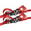 Slide Ratchet Strap 32mm x 3m Polyester Webbing with S-Hooks 1200kg Breaking Strength