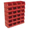 Plastic Storage Bin 150 x 240 x 130mm - Red Pack of 24