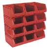 Plastic Storage Bin 210 x 355 x 165mm - Red Pack of 12